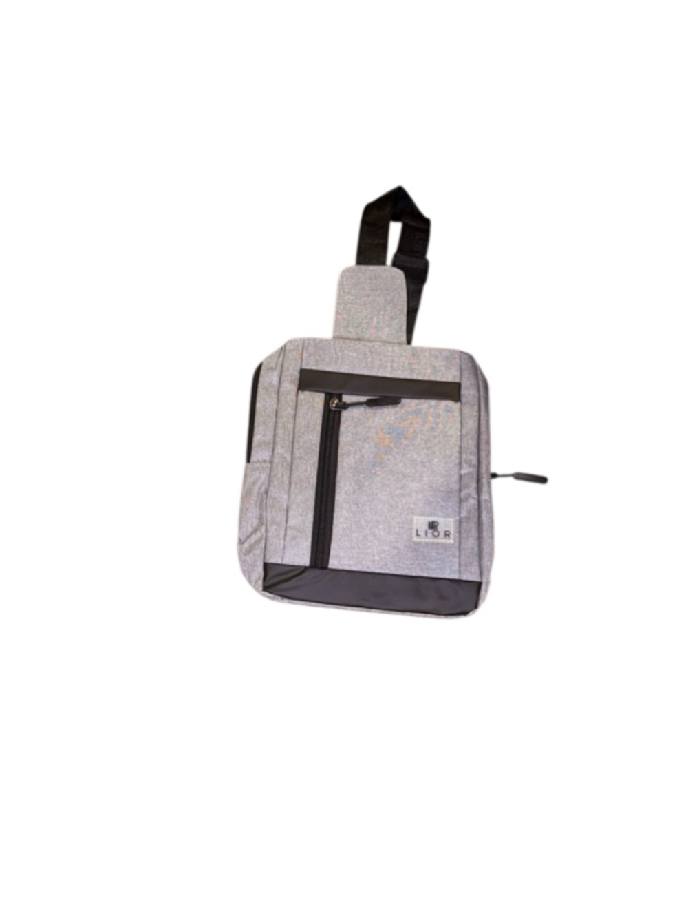 Lior crossbody bag with usb connector gray